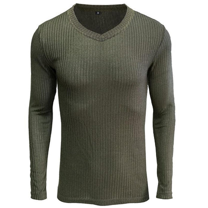 Men's V-neck Soft Warm Basic Shirt