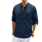 Men's  Cotton Linen Long Sleeve Shirt