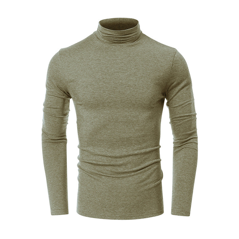 Cotton Turtleneck Basic Shirt