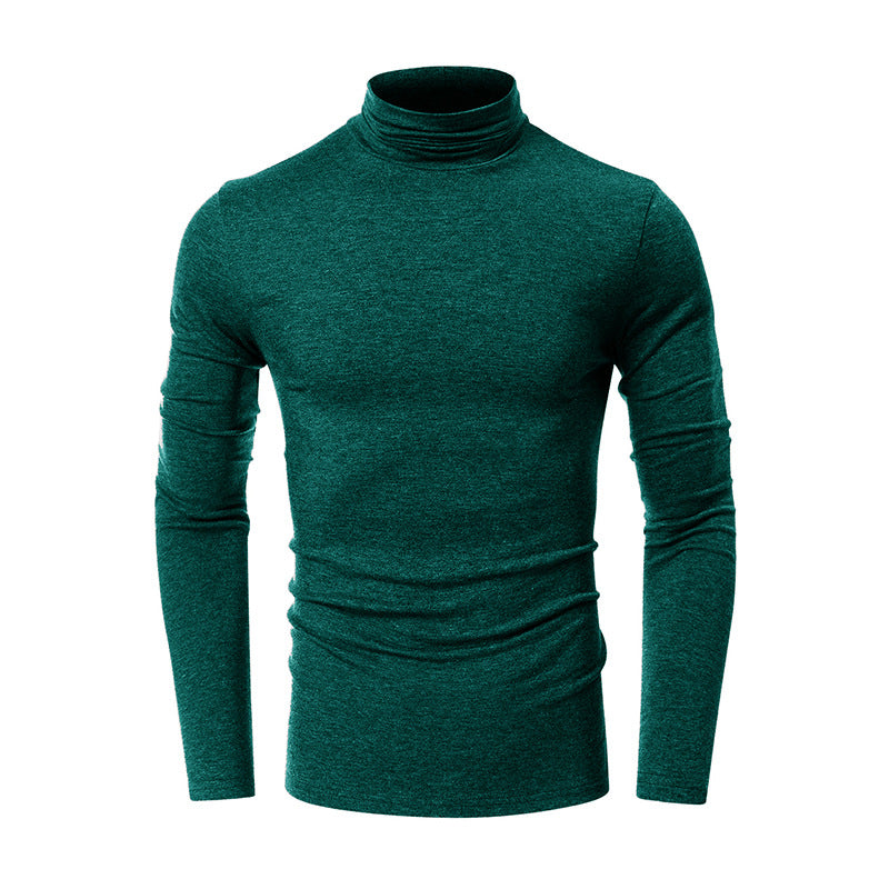 Cotton Turtleneck Basic Shirt
