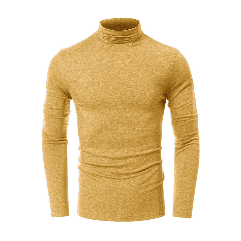 Cotton Turtleneck Basic Shirt