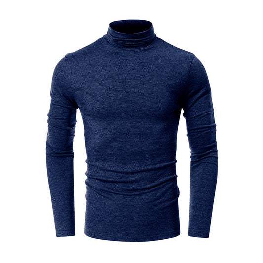 Cotton Turtleneck Basic Shirt