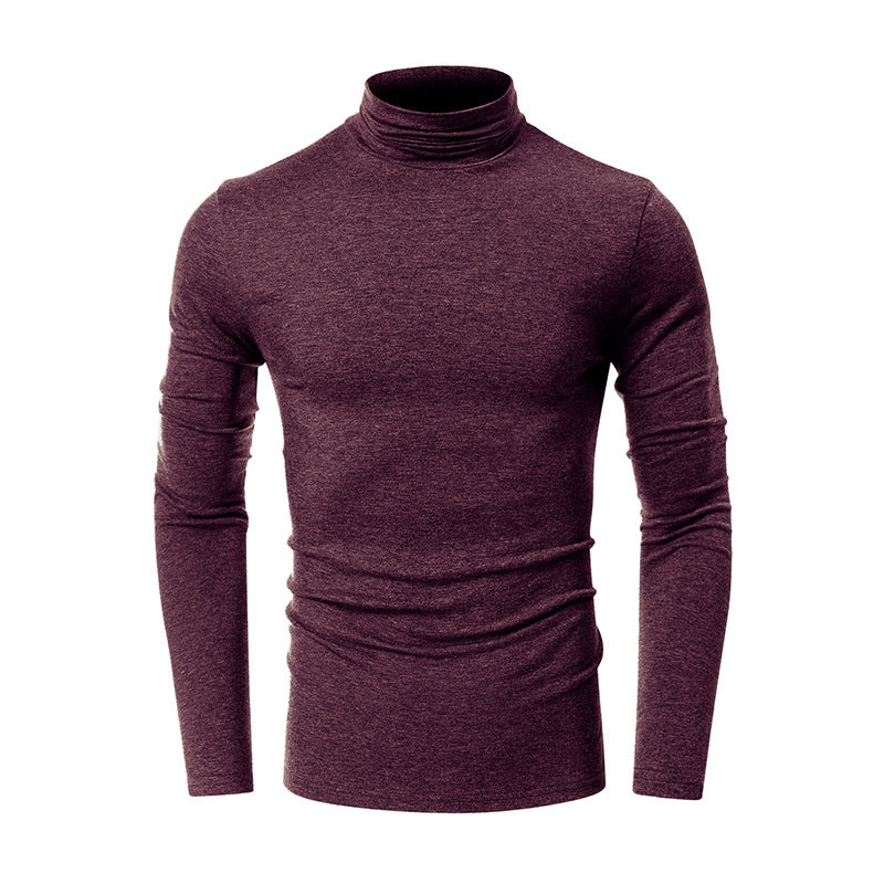 Cotton Turtleneck Basic Shirt